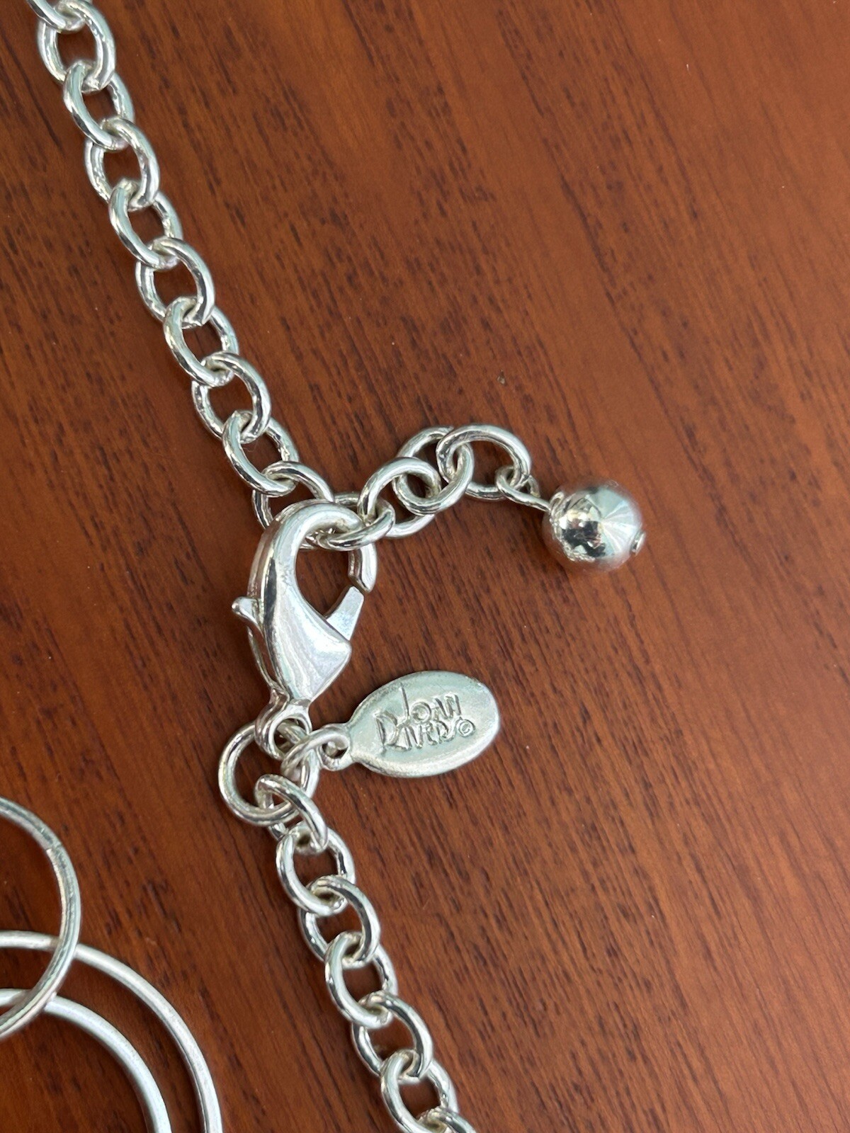 JOAN RIVERS Silver Tone Interlocking Circles Chai… - image 8