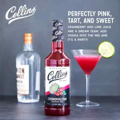 Collins Cosmopolitan Cocktail Mix! Cosmo Sex in the City Cocktail Drink Beverage