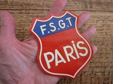 ANCIEN ECUSSON F.S.G.T PARIS BLASON Fédération Sportive et Gymnique du Travail .