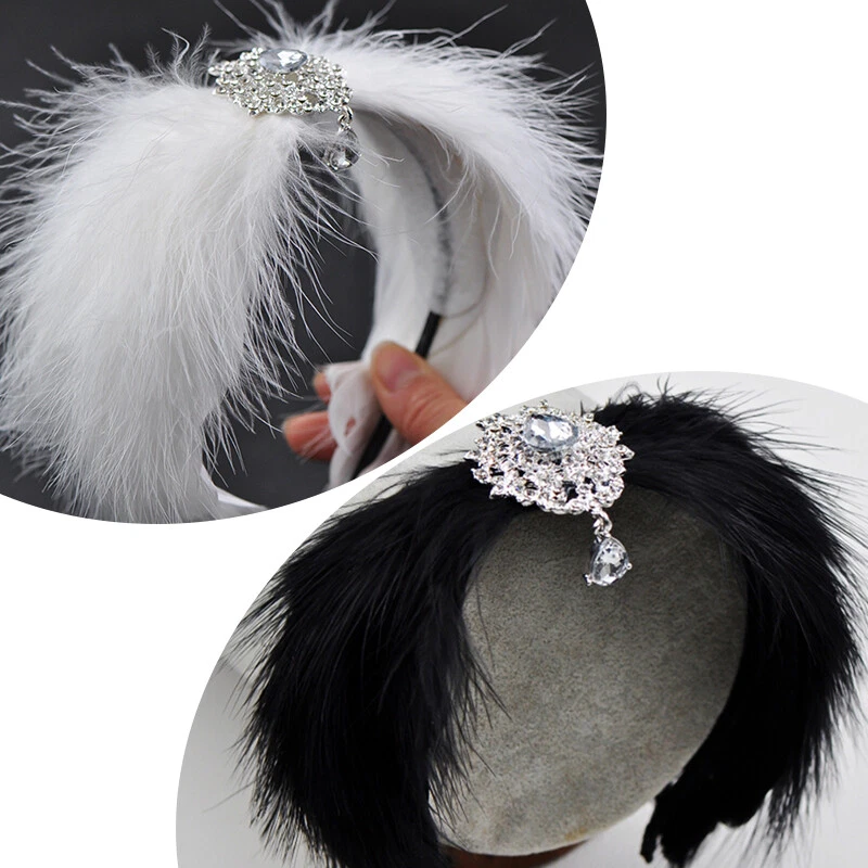 Swan Dance Performance Headwear Feather Ballet Costume Accessories Headwear 1x - Image 3 of 4