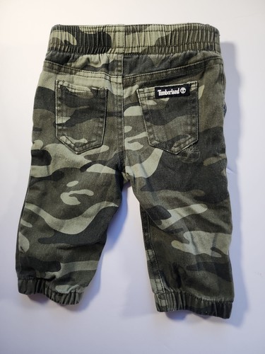 TIMBERLAND Pantaloni Mimetici Mimetici Vita Elastica Tasche Jogger TAGLIA 6/9 MESI - Foto 6 di 7