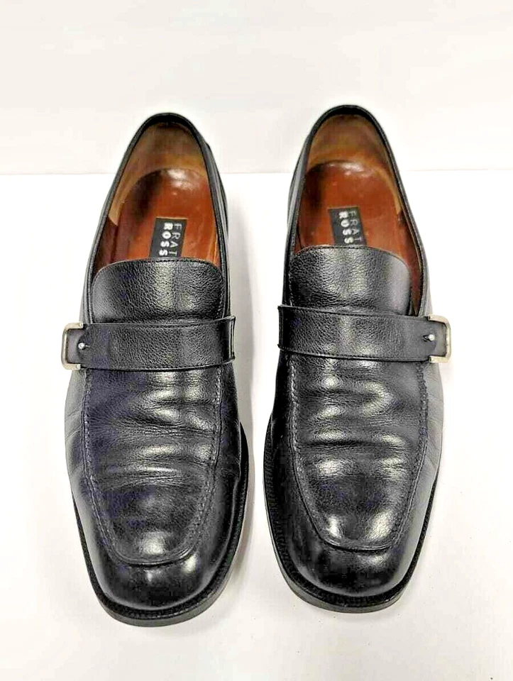 Fratelli Rossetti Men's Black Leather Shoes 15097 Kansas Nero 34401 ~ Size 9.5 D - Image 2 of 4