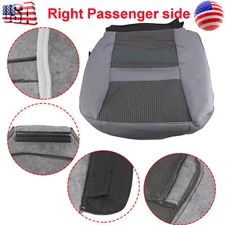 2006-2010 For Dodge Ram 1500 2500 3500 SLT Driver Bottom Cloth Seat Cover Gray