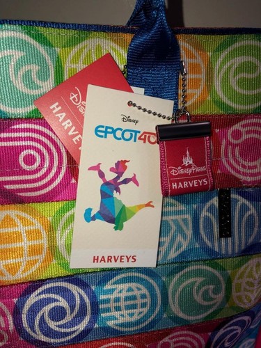 Harvey Disney World EPCOT 40th Anniversary Streamline Figment Tote Shoulder Bag - Picture 4 of 12