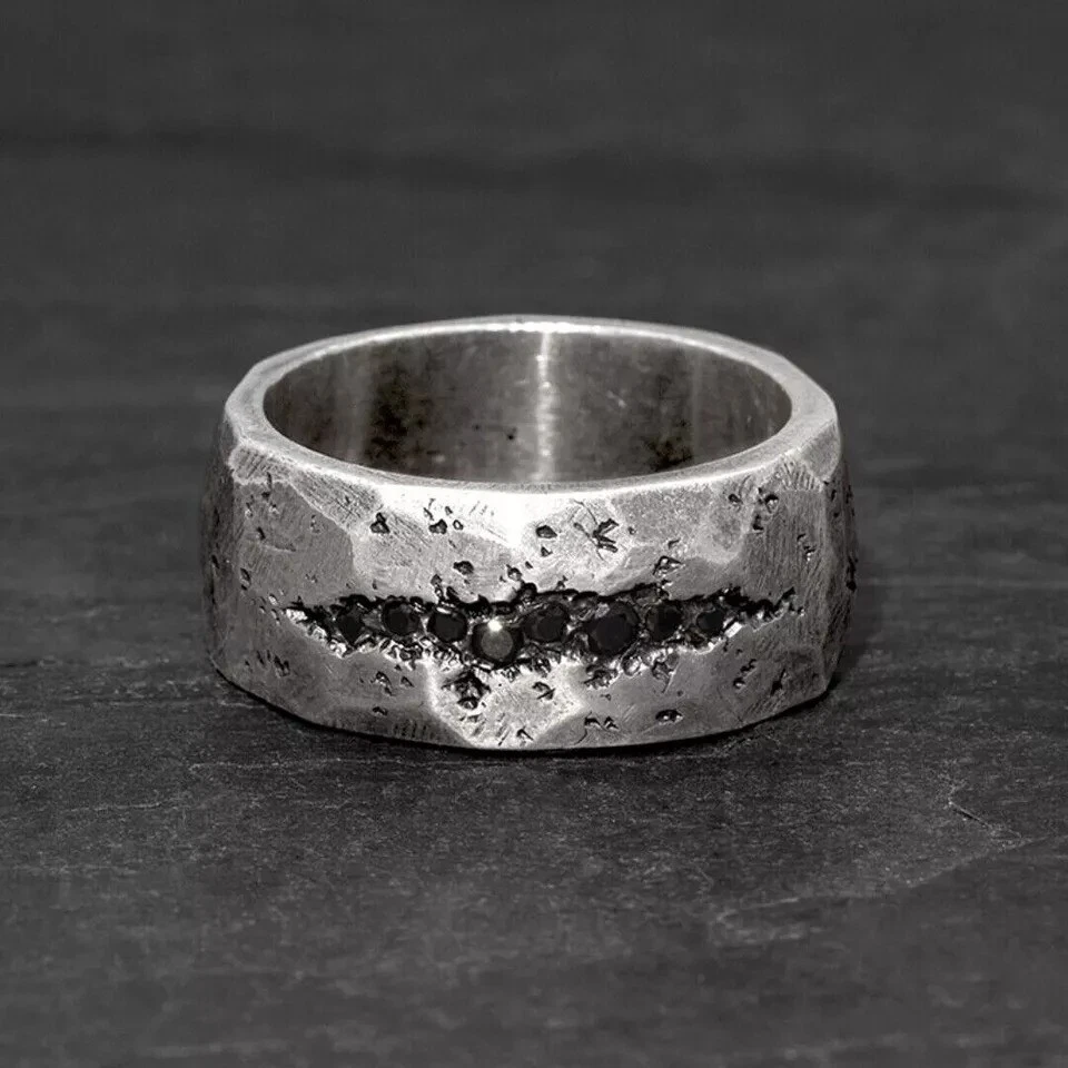 Anillo de ónix negro para hombre anillo de plata de ley 925 hecho a mano anillo para hombre Foto 3 de 3