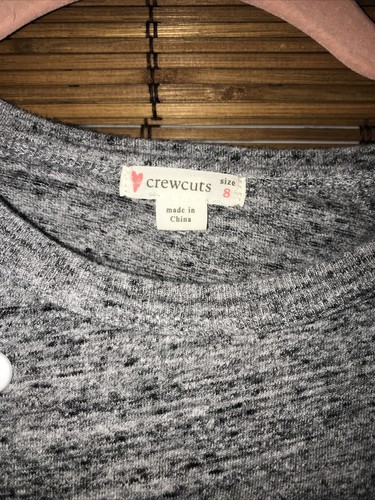 crewcuts girls size 8 grey sweater with rhinestones - Picture 3 of 4