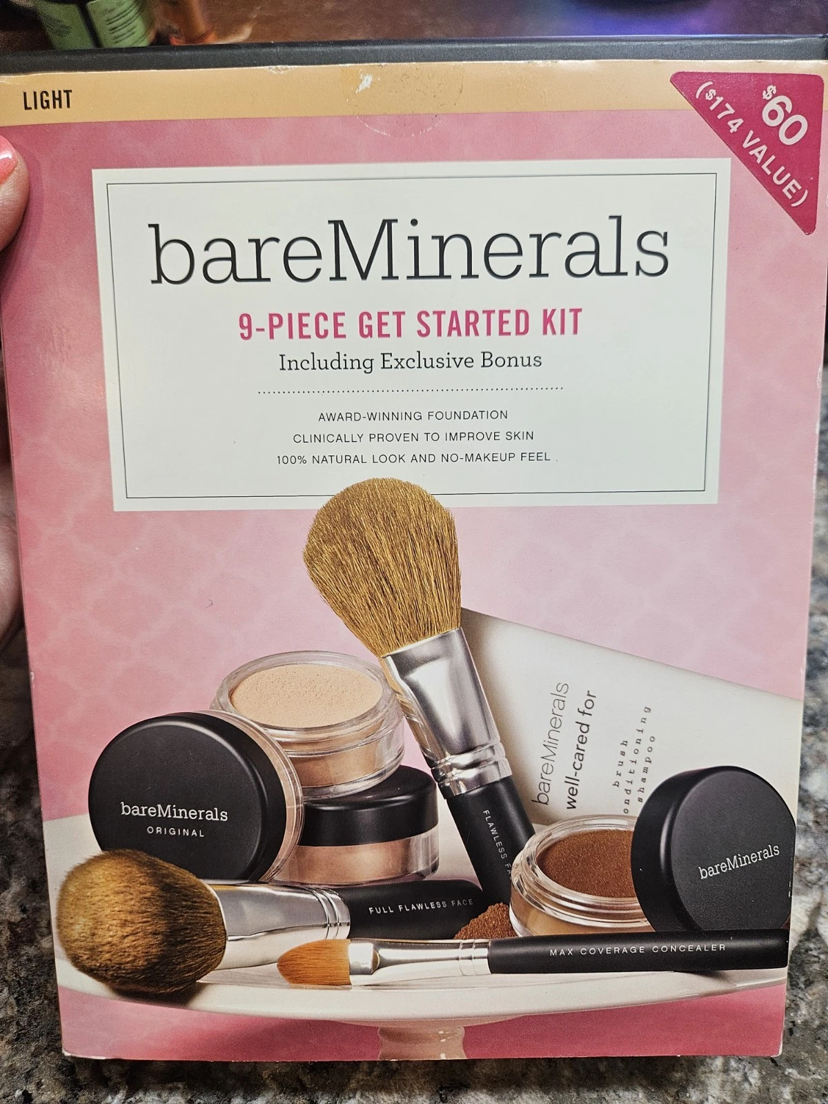 NIB bareMinerals 9-piece Get Started Kit Light Complexion ORIGINAL Foundation