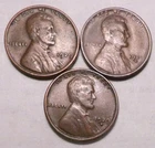 1929 P 1929 D 1929 S Lincoln Wheat Pennies - PDS - 3 Coins