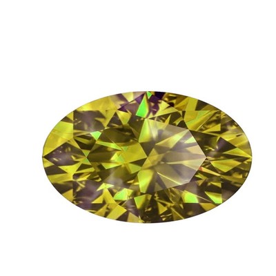 6 CT Oval Cut, Fancy Yellow Color VVS1 Diamond Premium Quality 10x14 MM gemstone