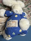 Bunnies by the Bay Limited Edition #50 1995 White Rabbit Plush Blue Floral — photo 6