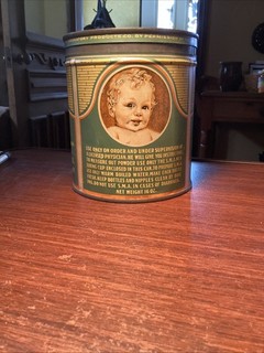 Rare Antique Vintage S M A Baby Formula Advertising Tin Can 1929