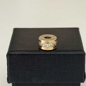 Authentic Pandora Shine 14K Gold Plated Clear Sparkling Row Clip Bead Charm