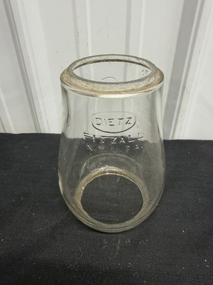Vintage Dietz Fitzall Laterne Ersatzkugel Loc-Nob NY USA Glaskugel NX