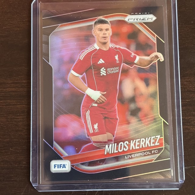 26 Prizm FIFA Soccer 1/1 Milos Kerkez Black. Liverpool FC.