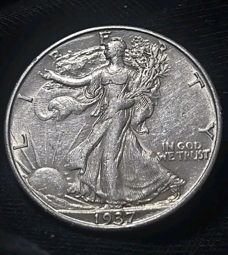 1937 D WALKING LIBERTY HALF DOLLAR XF/AU (#5)