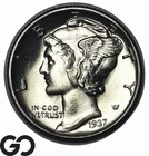 1937-S Mercury Dime, Blast White Solid Gem BU++