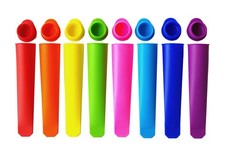 Silicone Ice Pop Molds,Popsicle Maker Molds,8 Vibrant Colors,Set of 8
