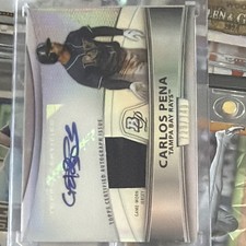 Topps 2010 Bowman Platinum Carlos Pena Rays Auto Patch Relic #PAR-CP