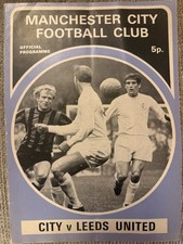 MANCHESTER CITY v LEEDS UNITED DIVISION ONE 14th AUGUST 1971 - WITH TOKEN SHEET