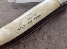 Vintage Minneapolis 3rd St 2-Blade Slipjoint Pocketknife Handle Minneapolis