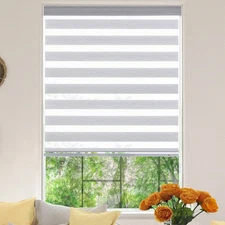 Zebra Roller Window Blinds,Custom Cut to Size,Roller Blinds Dual Layer Roller...