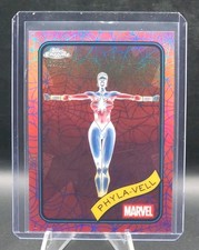 2025 Topps Chrome Marvel Phyla-Vell #78 Blue & Red Spiderweb Refractor 47/62 SP