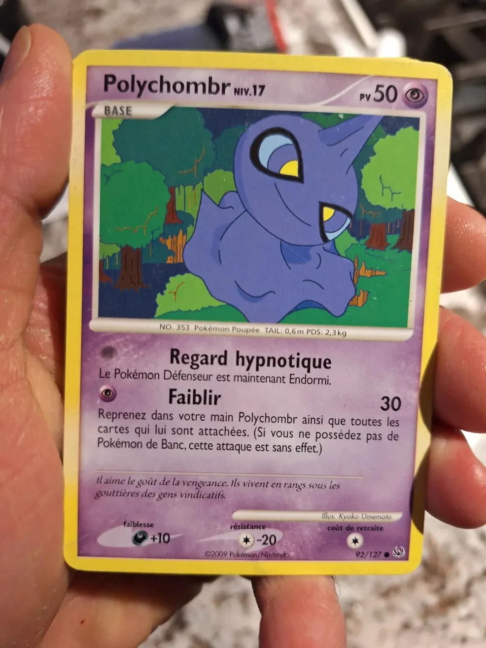 Shuppet / Polychombr – 92/127 – Platinum – NM – Non-Holo – French Pokémon Card