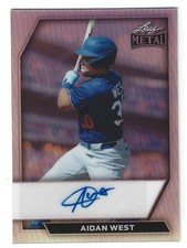 2026 Leaf Metal Aidan West Base Auto BA-AW2 Silver Prismatic 3/10