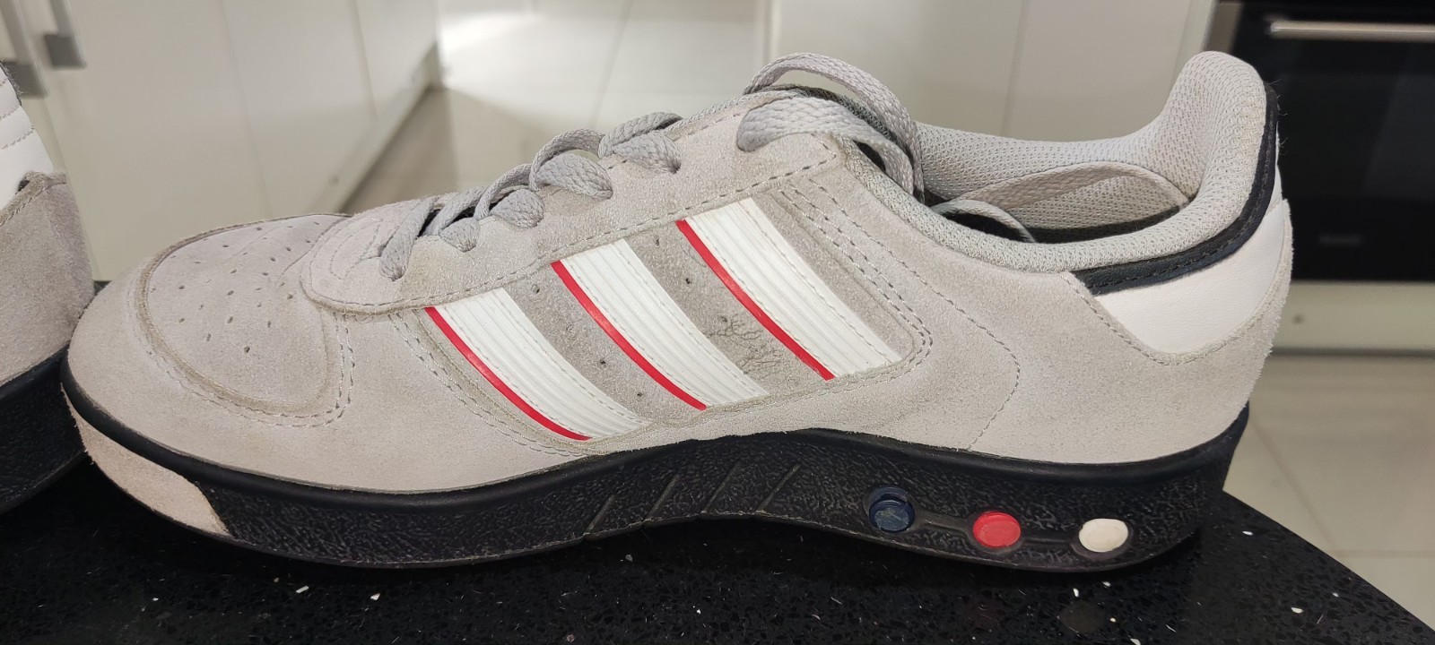 Adidas gs grand slam court UK size 6 from 2021 GW1045 grey suede excellent cond image 3