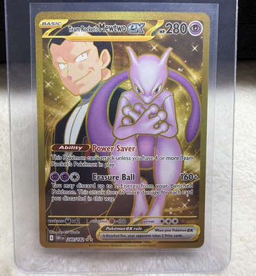 #ad Team Rockets Mewtwo EX 240 182 SV10 MINT Destined Rivals HOLO FULL ART POKEMON $296.00