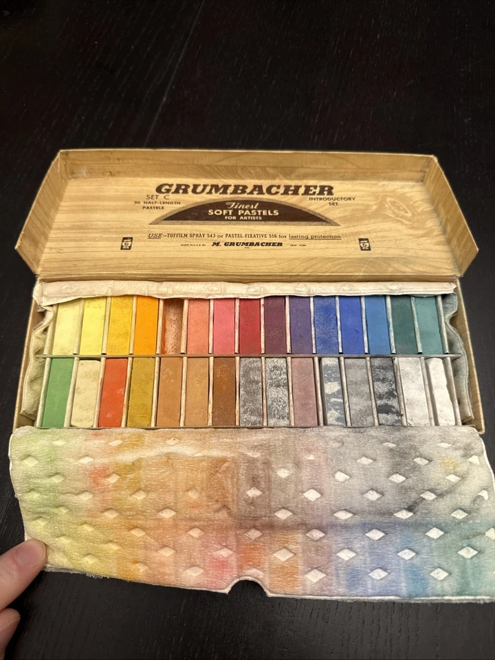 Juego De Colección Grumbacher Finest Soft Pasteles 30 Media Longitud No. C, Introducción Usado Foto 2 de 3