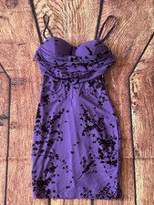 FashionNova Elegant Purple Floral Mini Dress Women’s Size Small