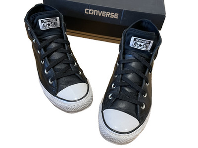 converse   ALL STAR   HIGH STREET CHUCKS   Leder schwarz EU 42 UK M 9 UK W 11