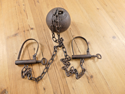 #ad #ad Ball and Chain Prison Cast Iron Jail Prop 17 lbs Shackles **READ DESCRIPTION** $82.99