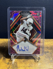 2023 Wild Card Auto Mania Rookie Autograph Michael Wilson #AMD-A /25 Football. rookie card picture
