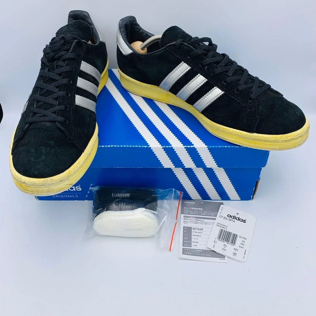 mita x adidas Campus 80s Black Metallic Silver for Sale | Authenticity  Guaranteed | eBay