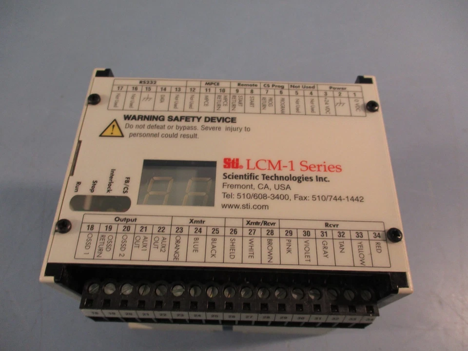 STI LCM-1 Series 70116-1000 Light Curtain Controller 24 VDC Model LCM1 - Image 4 of 4