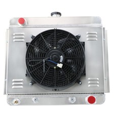 4 Row Aluminum Radiator Shroud Fan For 1962-1967 Chevrolet Chevy Nova Ii L6 V8