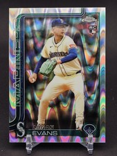 2025 Topps Chrome Update #USC194 Logan Evans RayWave Refractor