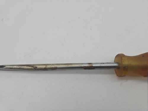 Mac Tools Vintage 3/8"× 5-3/4" Blade Flat Tip Screwdriver Amber/Red Handle PJR6 - 第 12/13 張圖片
