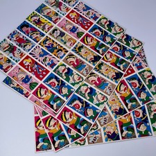 Tensai Bakabon Pachi Vintage cards rare japan anime menko Uncut Sheet 4set