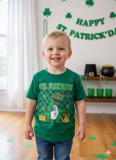 Boys  Handmade  St. Patrex  Dino St. Patrick  s Day Shirt