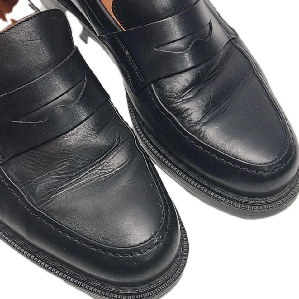 Johnston & Murphy Passport Penny Loafer Shoe Size 10 Men Black Slip-On Italy - Image 4 of 4