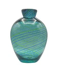 VENINI VASE MURANO ITALY? Blue and Green Swirl Design