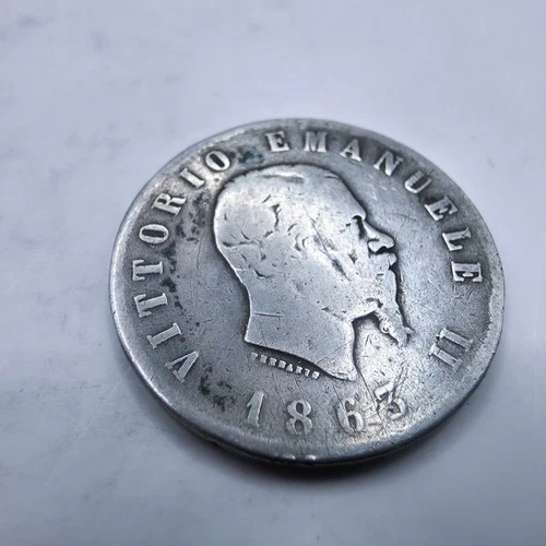 Photo of a 1863 Italy 2 Lire (1863-1943) from an eBay listing that sold on Jul 17, 2026