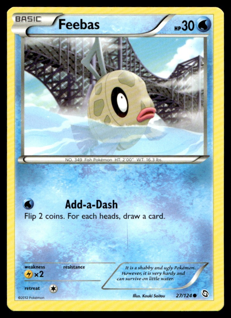 Feebas Dragons Exalted 27/124 LP Pokemon TCG | Buy10 Get10 Free