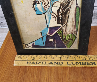 Sylvette au Fauteuil/パブロ ピカソ/アートポスター Vintage c. 1960's Pablo Picasso Portait of Sylvette Framed Print