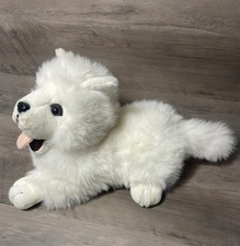 VTG Dan Dee Samoyed Plush Realistic 12" White Fluffy Puppy Collector's Choice