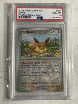 Eevee Pokemon Day 074/131 Prismatic Evolut Holo Stamped Promo