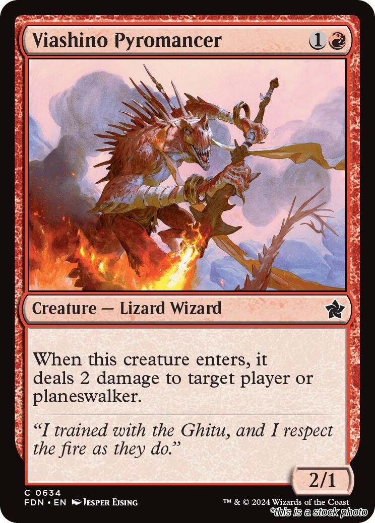 Viashino Pyromancer FDN 634 MTG Foundations Common EN NM